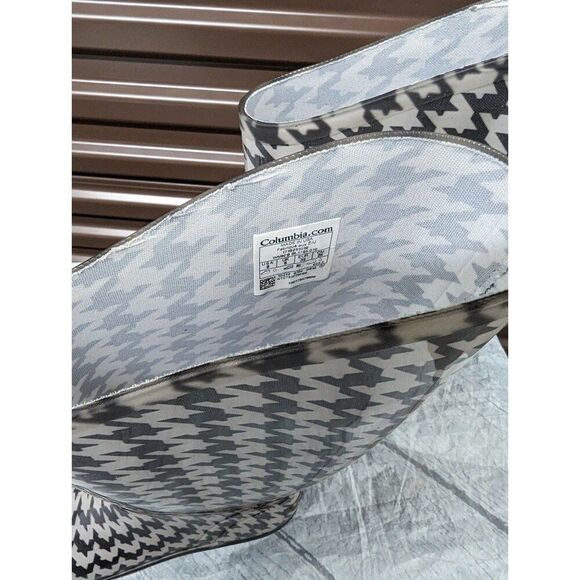 Columbia Women's Size 8 black and white houndstooth tall rain cold weather boots - Picture 6 of 6